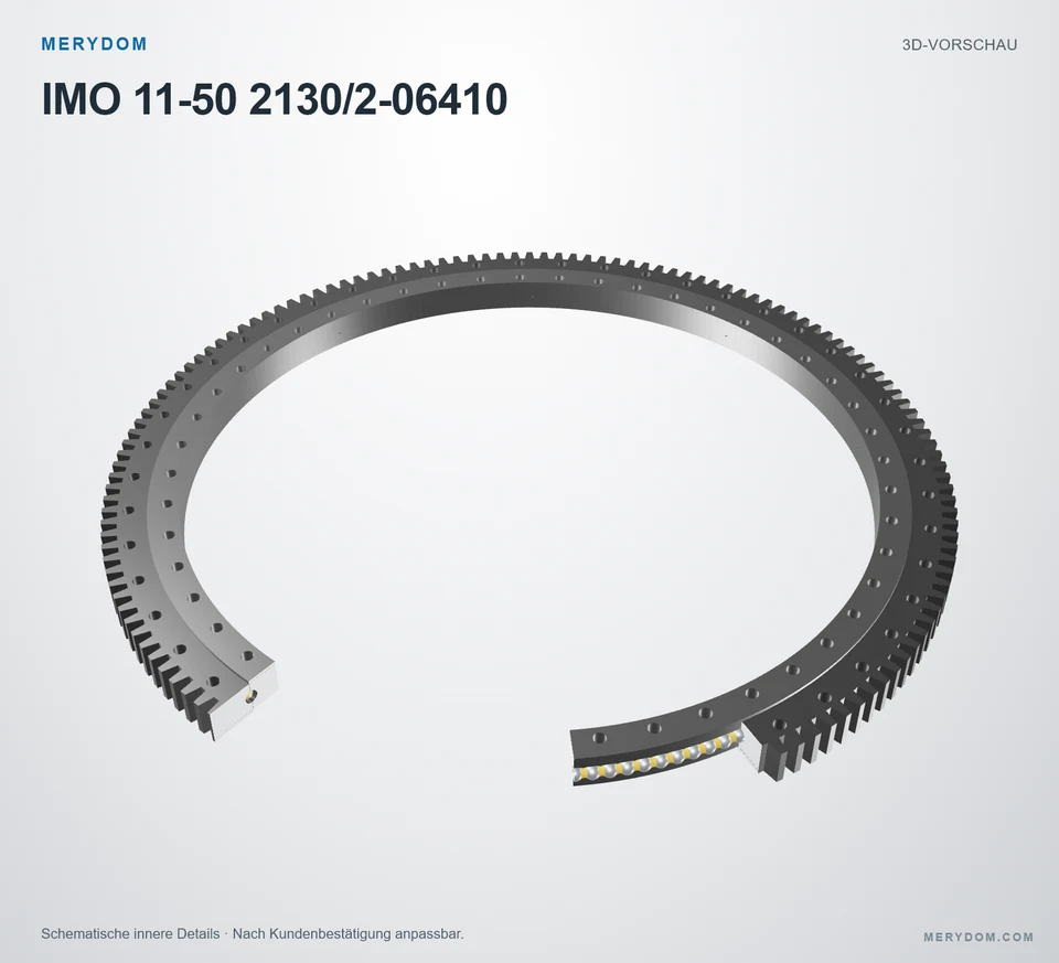 Vorschau des 3D-Modells des MERYDOM-Ersatzdrehkranzes für IMO 11-50 2130/2-06410.