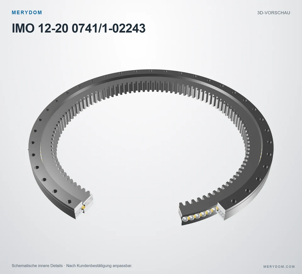 Vorschau des 3D-Modells des MERYDOM-Ersatzdrehkranzes für IMO 12-20 0741/1-02243.