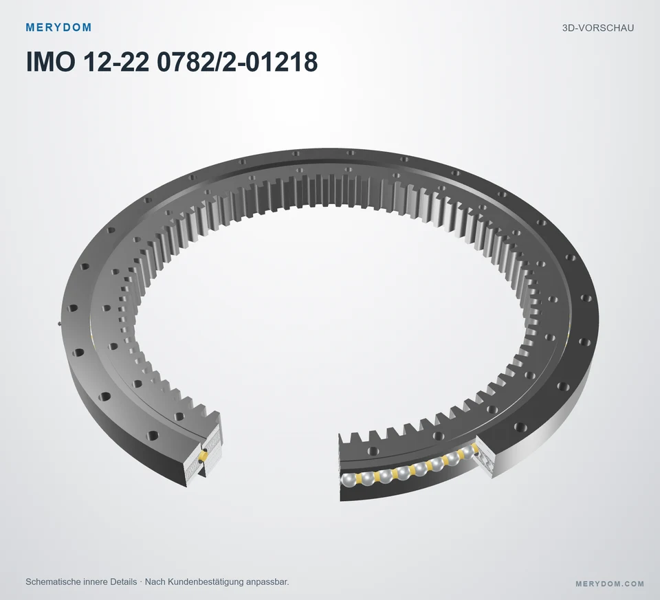 Vorschau des 3D-Modells des MERYDOM-Ersatzdrehkranzes für IMO 12-22 0782/2-01218.