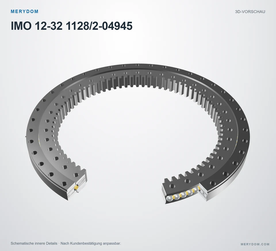 Vorschau des 3D-Modells des MERYDOM-Ersatzdrehkranzes für IMO 12-32 1128/2-04945.
