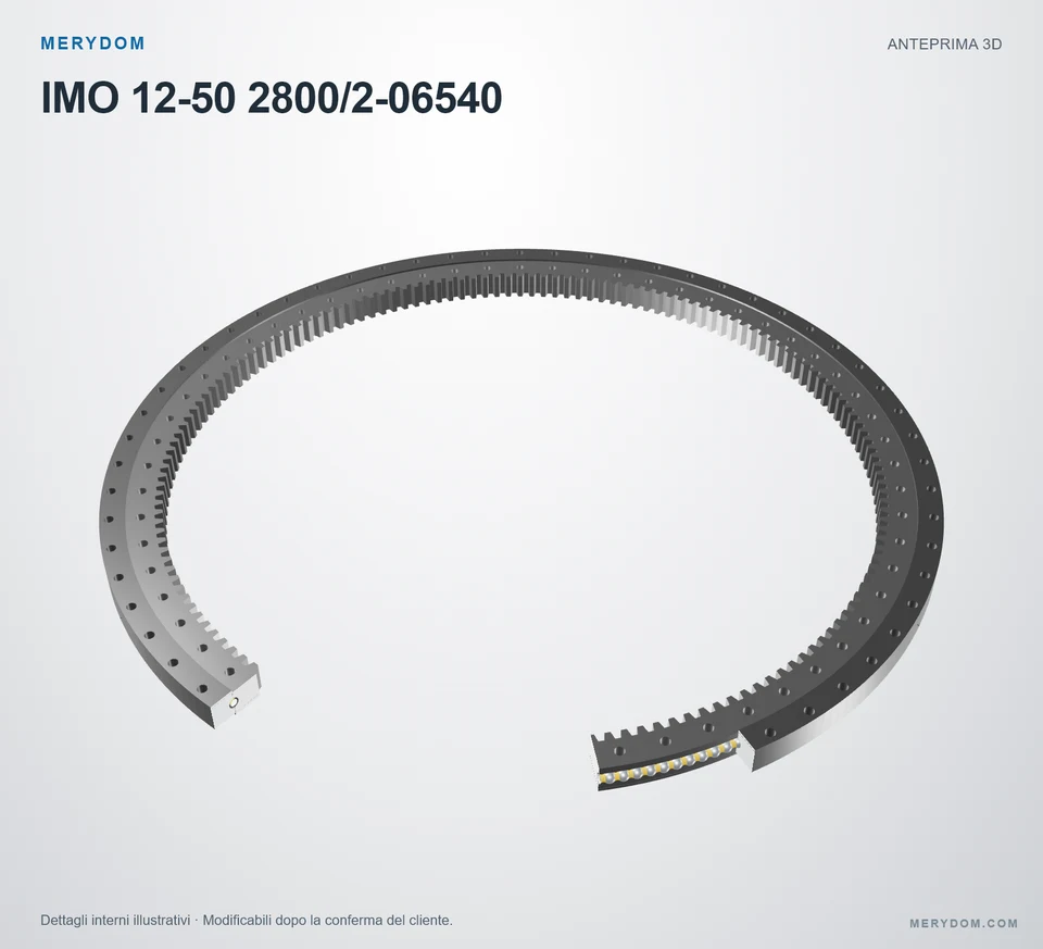 Anteprima del modello 3D del cuscinetto di rotazione sostitutivo MERYDOM per IMO 12-50 2800/2-06540.