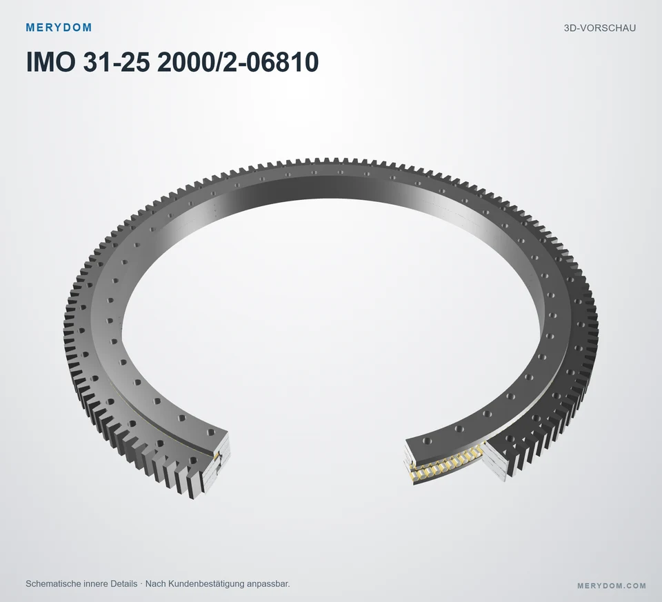 Vorschau des 3D-Modells des MERYDOM-Ersatzdrehkranzes für IMO 31-25 2000/2-06810.