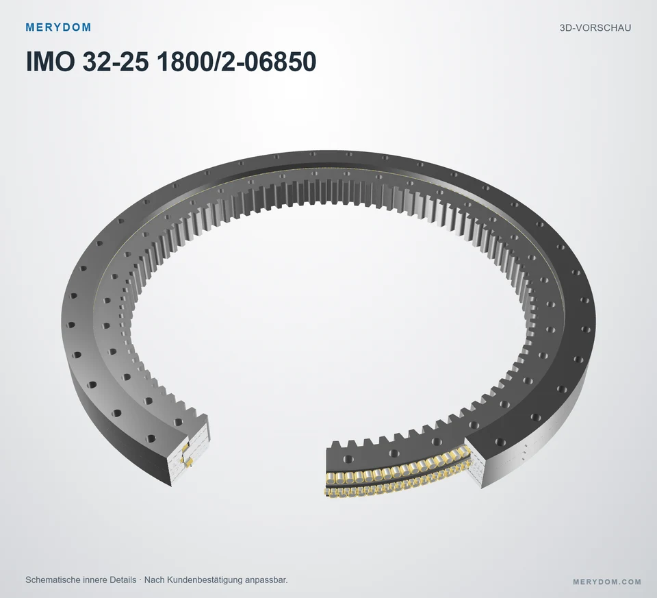 Vorschau des 3D-Modells des MERYDOM-Ersatzdrehkranzes für IMO 32-25 1800/2-06850.