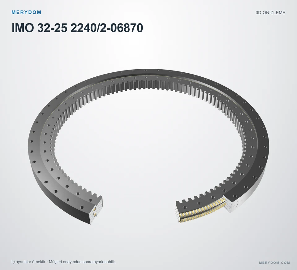 IMO 32-25 2240/2-06870 için MERYDOM muadil döner tabla rulmanının 3D model önizlemesi.