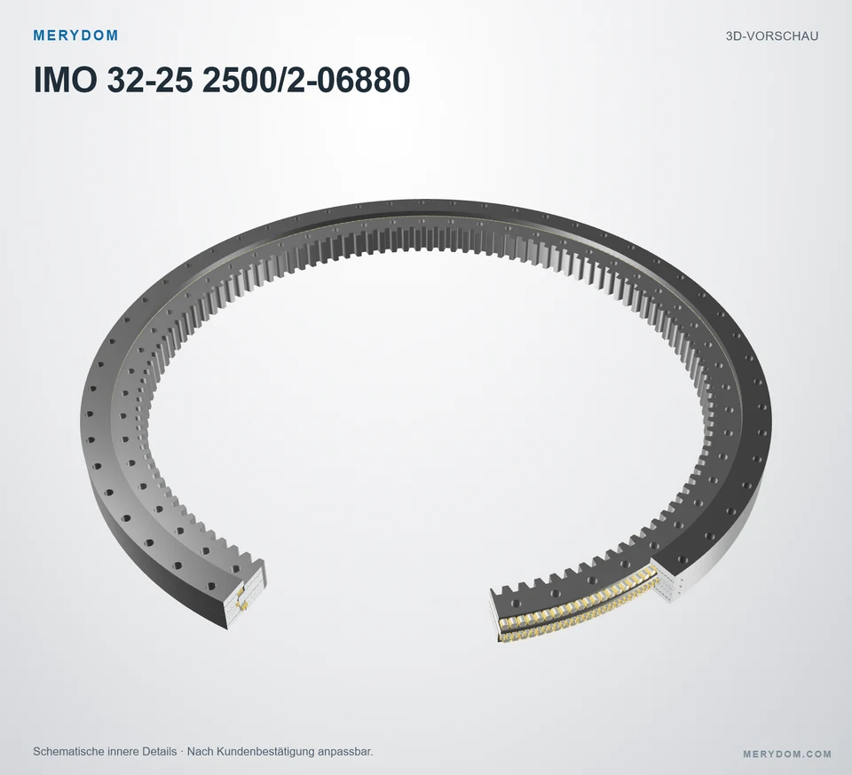 Vorschau des 3D-Modells des MERYDOM-Ersatzdrehkranzes für IMO 32-25 2500/2-06880.