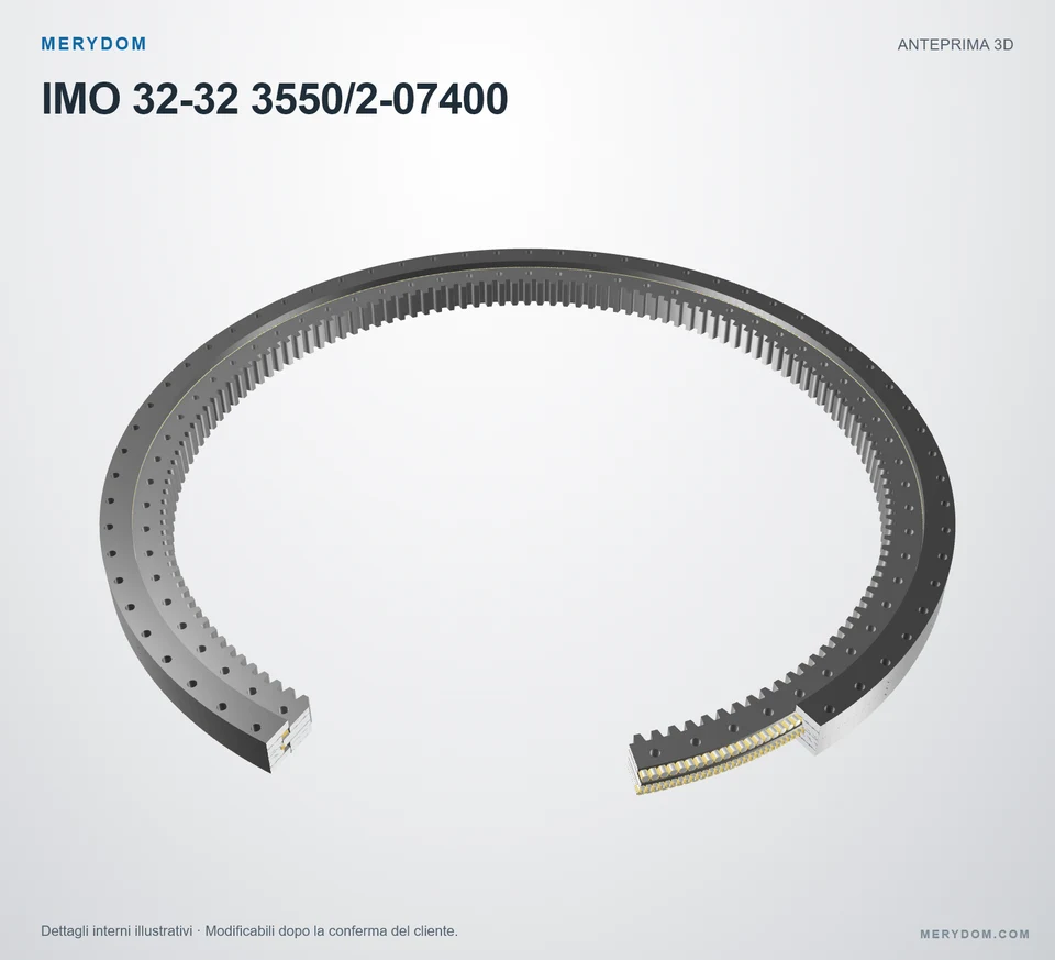 Anteprima del modello 3D del cuscinetto di rotazione sostitutivo MERYDOM per IMO 32-32 3550/2-07400.