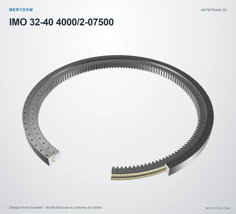 Anteprima del modello 3D del cuscinetto di rotazione sostitutivo MERYDOM per IMO 32-40 4000/2-07500.