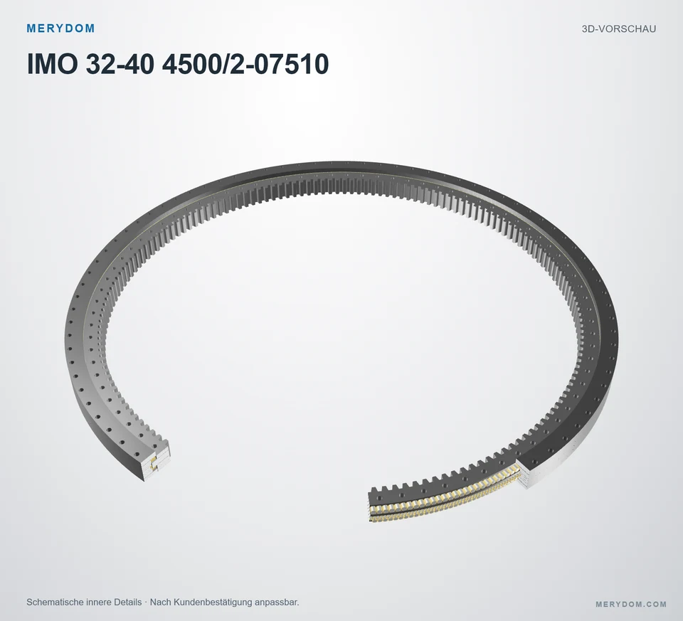 Vorschau des 3D-Modells des MERYDOM-Ersatzdrehkranzes für IMO 32-40 4500/2-07510.