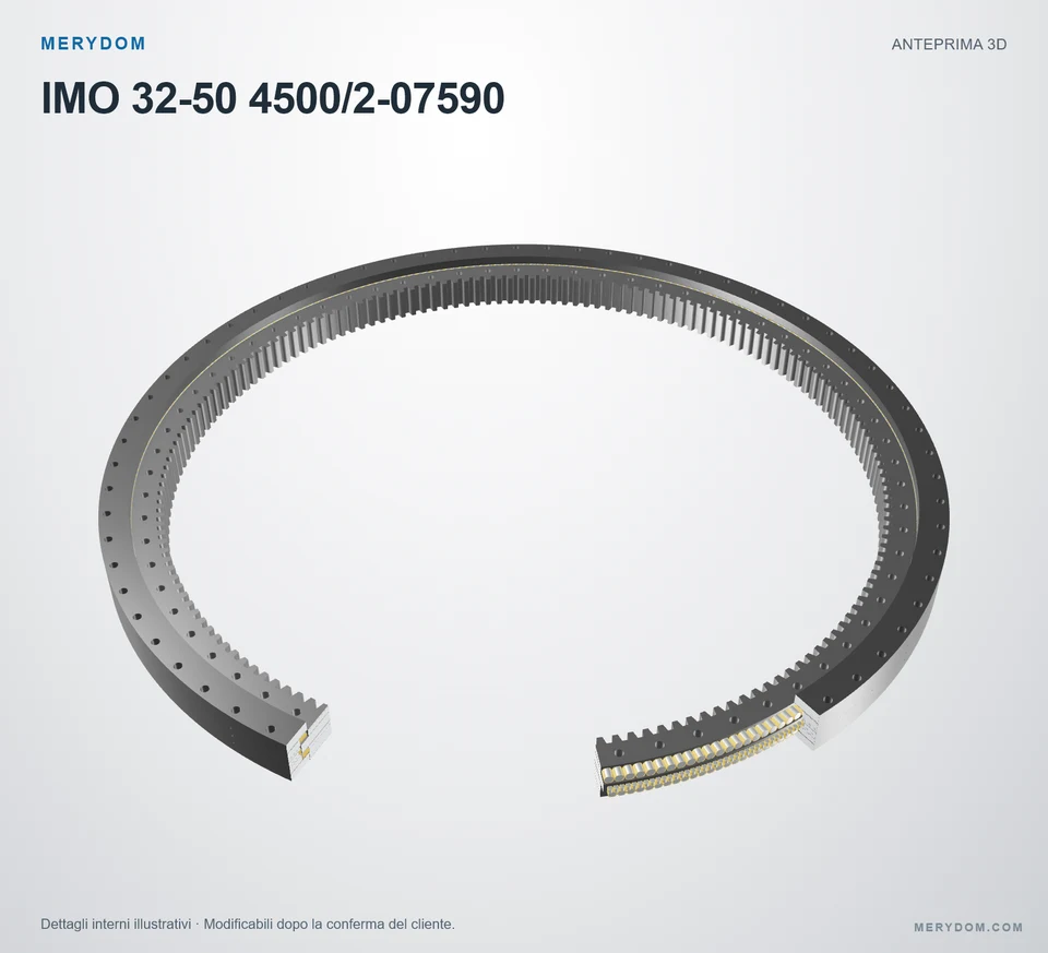 Anteprima del modello 3D del cuscinetto di rotazione sostitutivo MERYDOM per IMO 32-50 4500/2-07590.