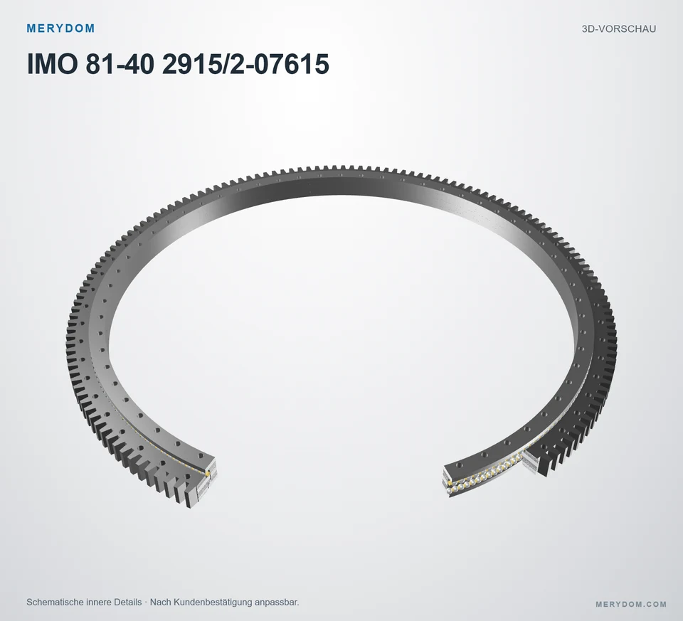 Vorschau des 3D-Modells des MERYDOM-Ersatzdrehkranzes für IMO 81-40 2915/2-07615.