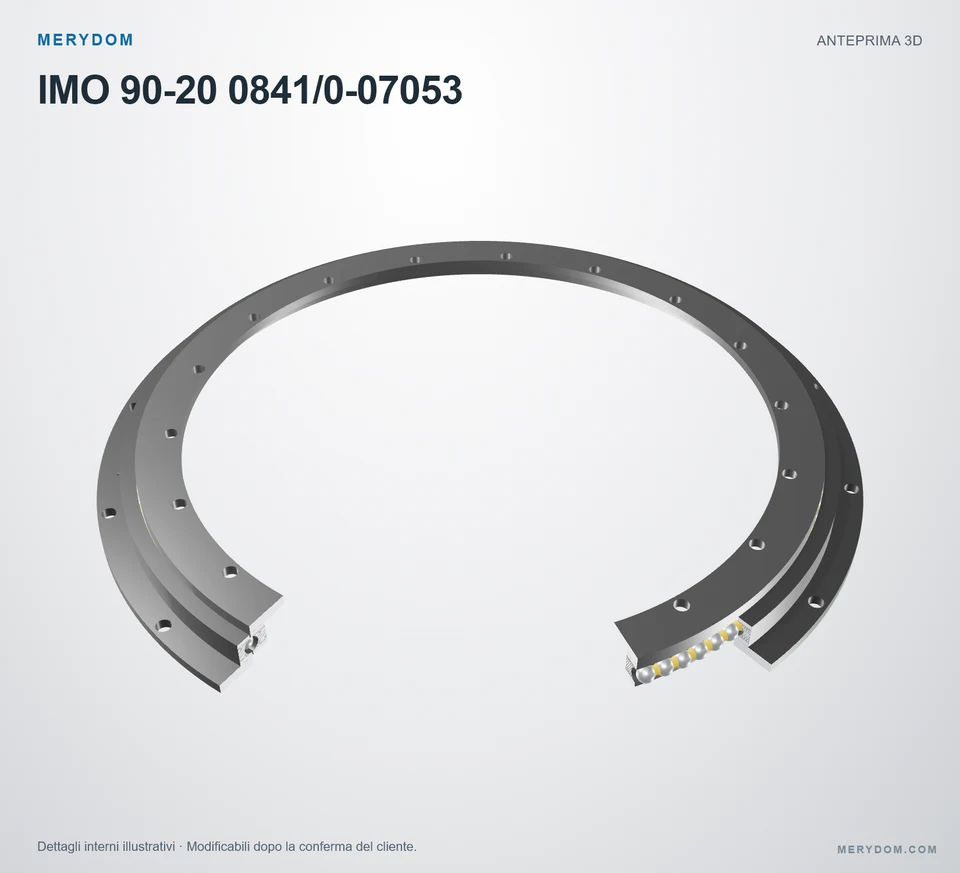 Anteprima del modello 3D del cuscinetto di rotazione sostitutivo MERYDOM per IMO 90-20 0841/0-07053.