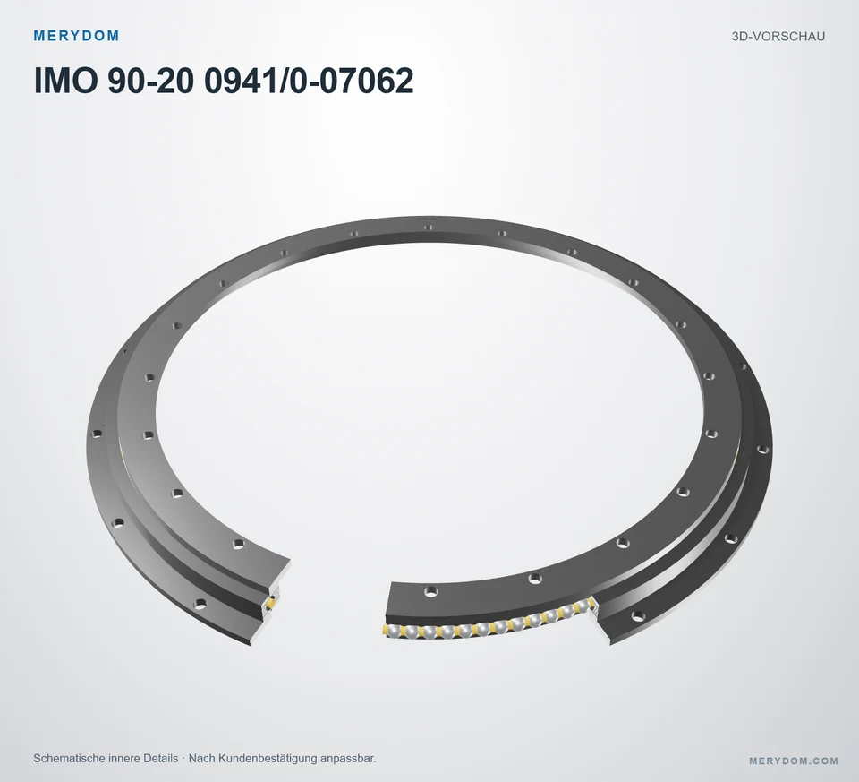 Vorschau des 3D-Modells des MERYDOM-Ersatzdrehkranzes für IMO 90-20 0941/0-07062.