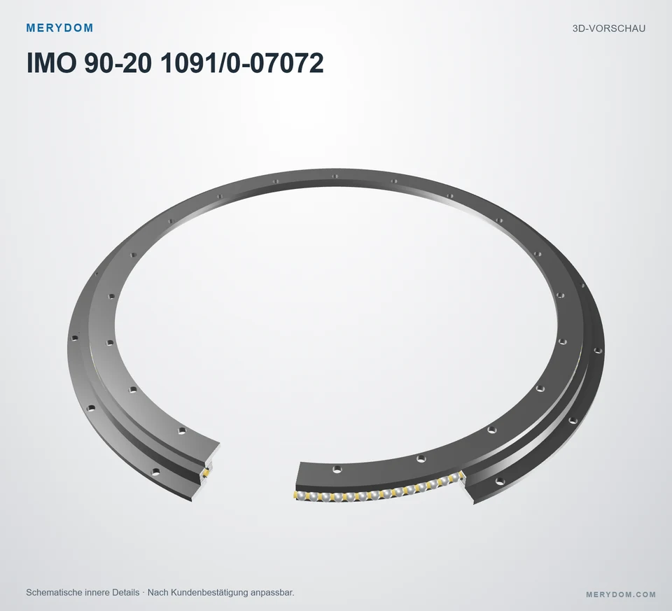 Vorschau des 3D-Modells des MERYDOM-Ersatzdrehkranzes für IMO 90-20 1091/0-07072.