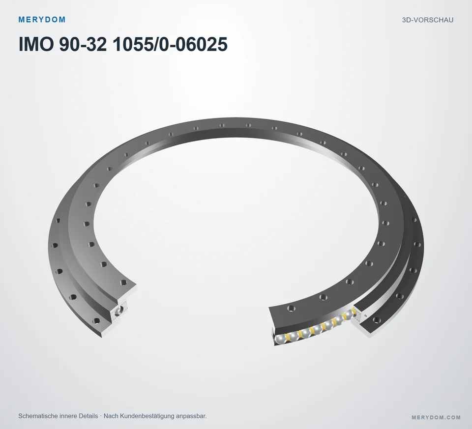 Vorschau des 3D-Modells des MERYDOM-Ersatzdrehkranzes für IMO 90-32 1055/0-06025.
