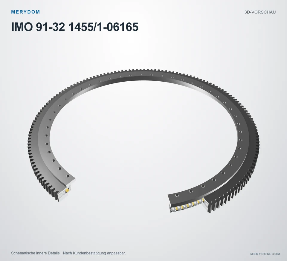 Vorschau des 3D-Modells des MERYDOM-Ersatzdrehkranzes für IMO 91-32 1455/1-06165.