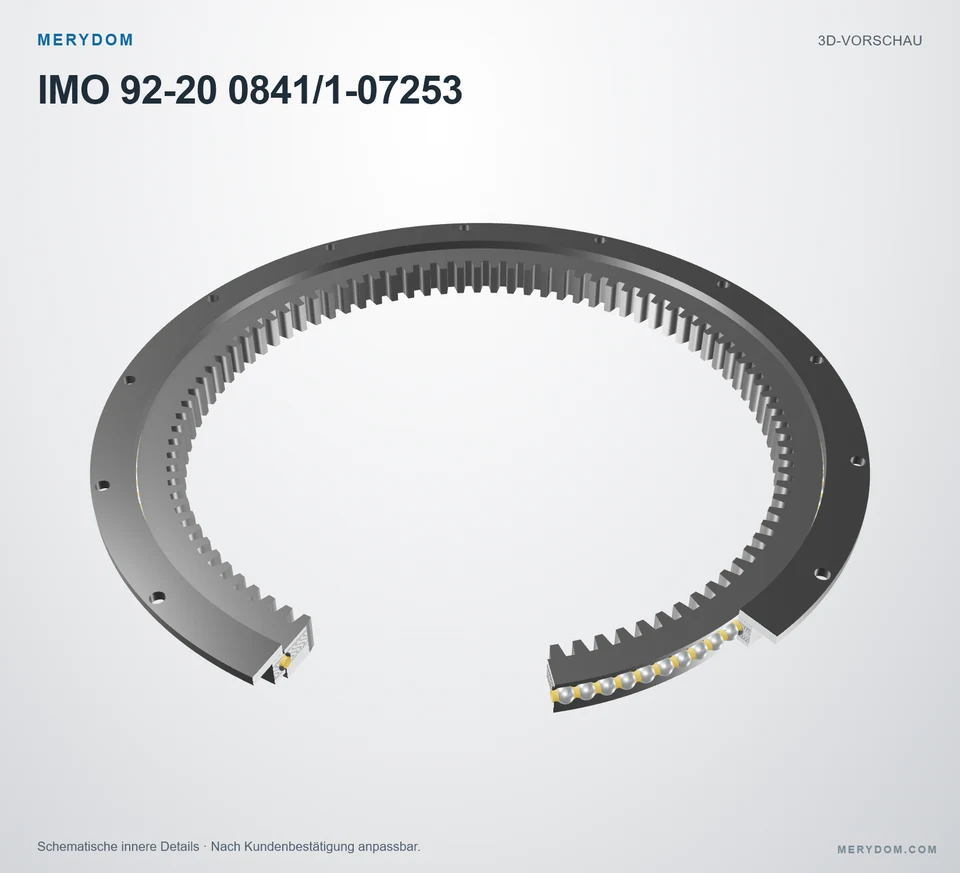 Vorschau des 3D-Modells des MERYDOM-Ersatzdrehkranzes für IMO 92-20 0841/1-07253.