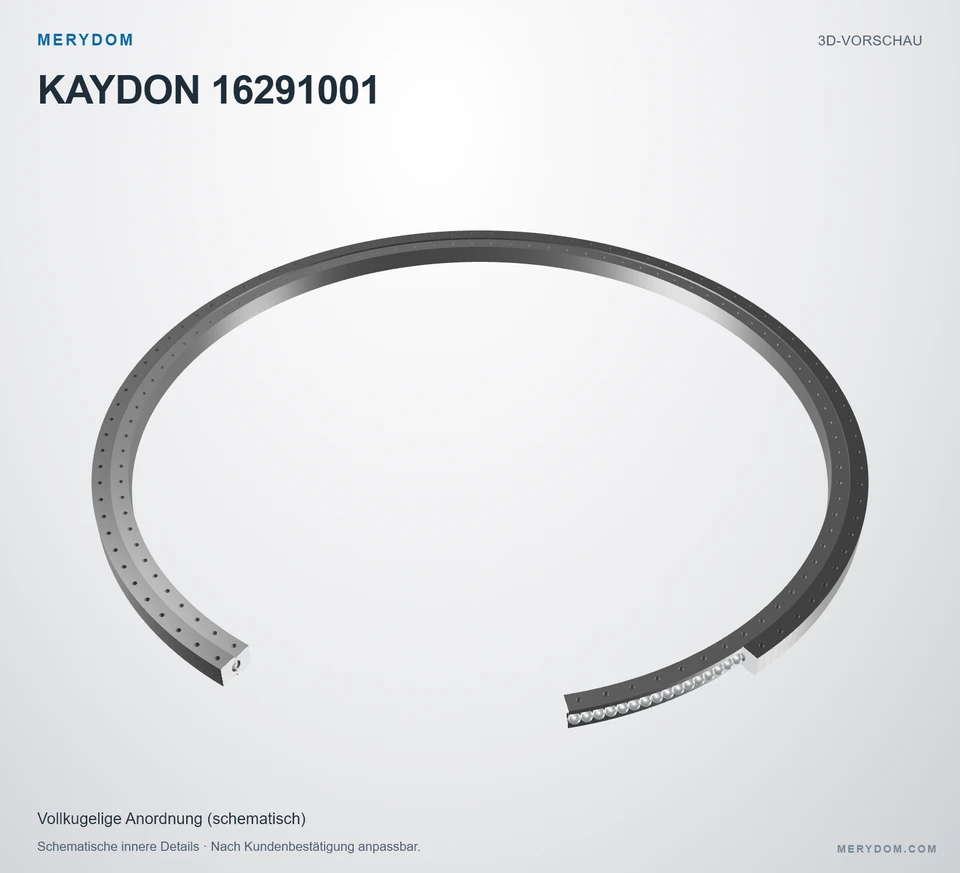 Vorschau des 3D-Modells des MERYDOM-Ersatzdrehkranzes für KAYDON 16291001.
