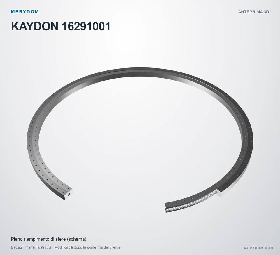 Anteprima del modello 3D del cuscinetto di rotazione sostitutivo MERYDOM per KAYDON 16291001.