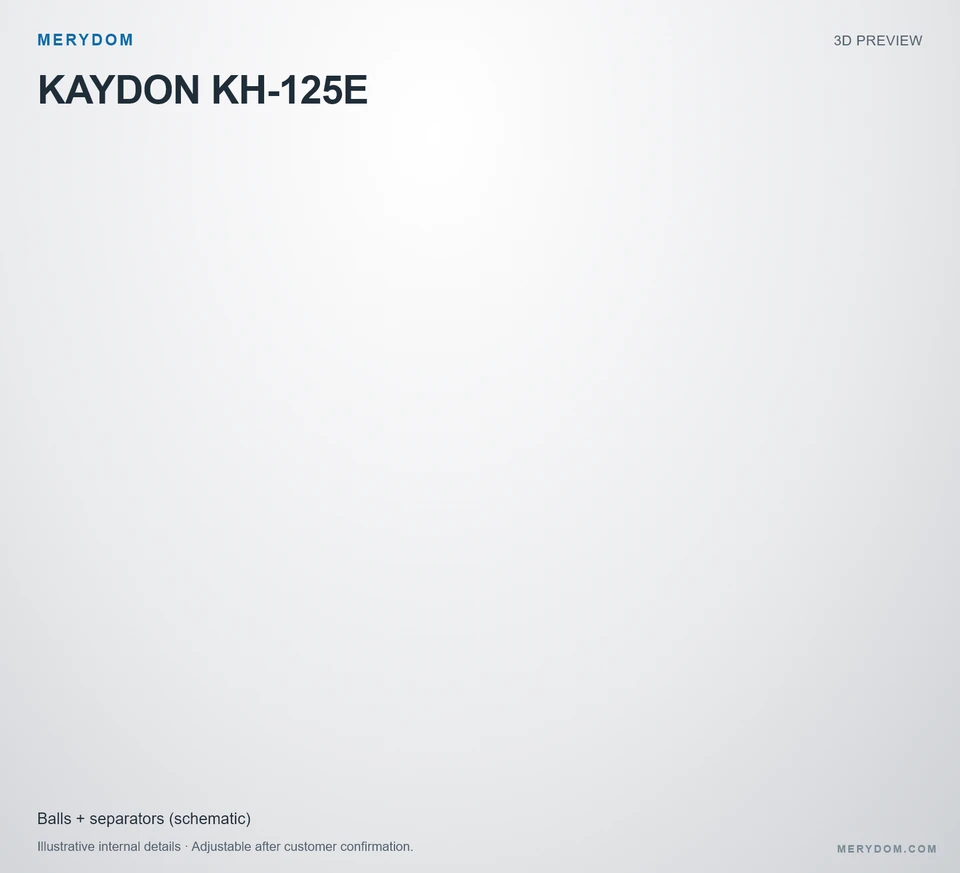 3D model preview of the MERYDOM replacement slewing bearing for KAYDON KH-125E.