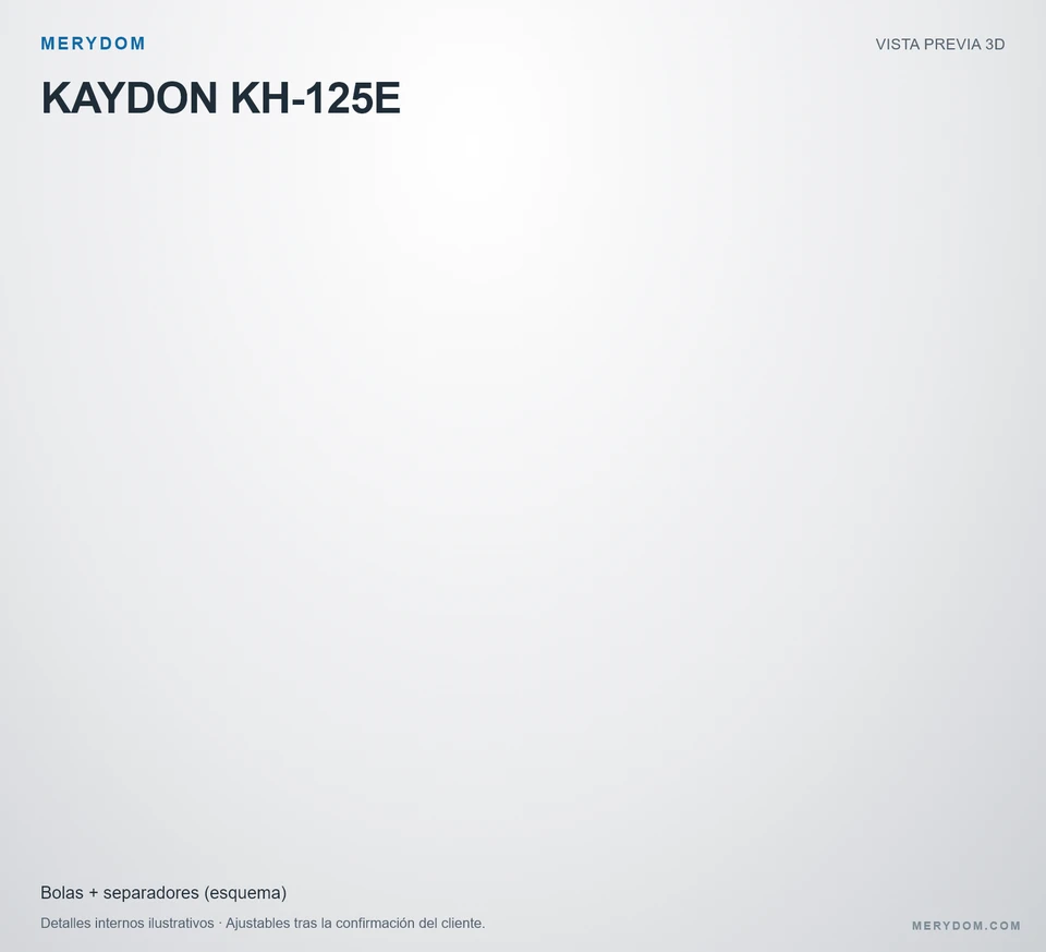 Vista previa del modelo 3D de la corona de giro de sustitución MERYDOM para KAYDON KH-125E.