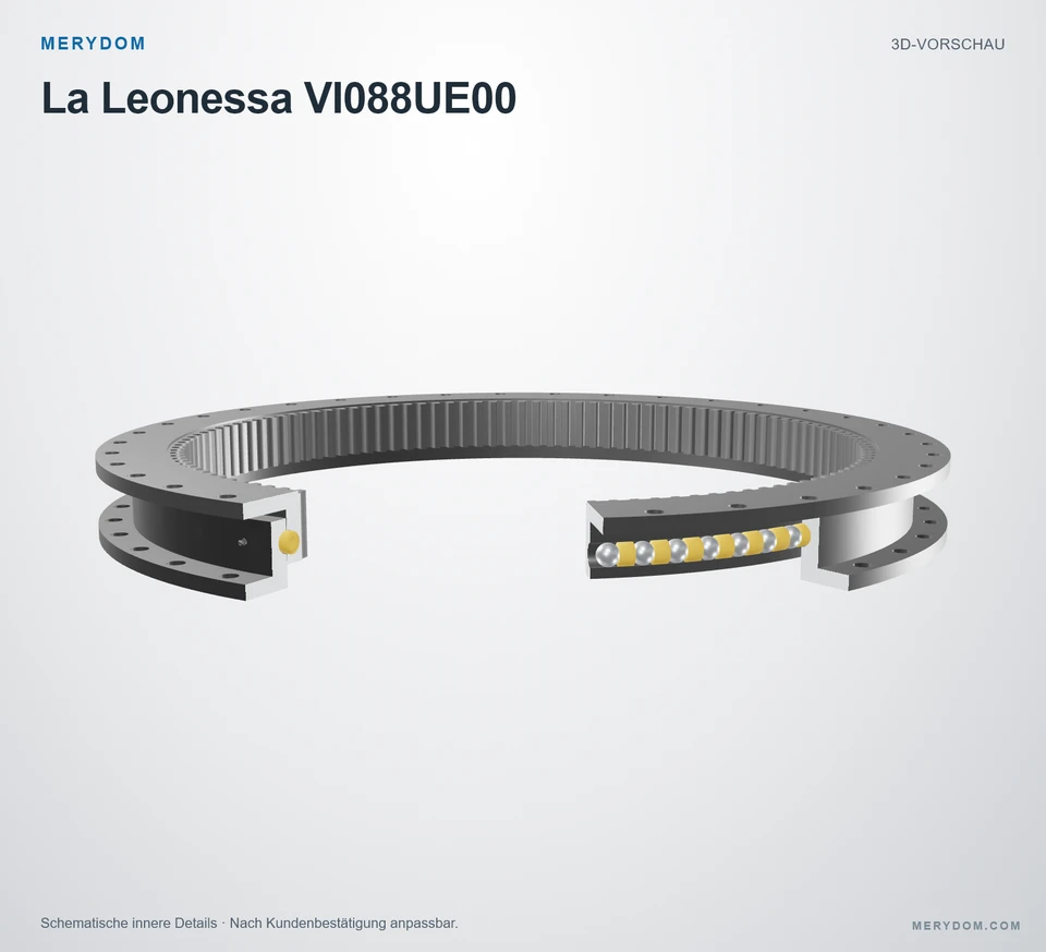Vorschau des 3D-Modells des MERYDOM-Ersatzdrehkranzes für La Leonessa VI088UE00.