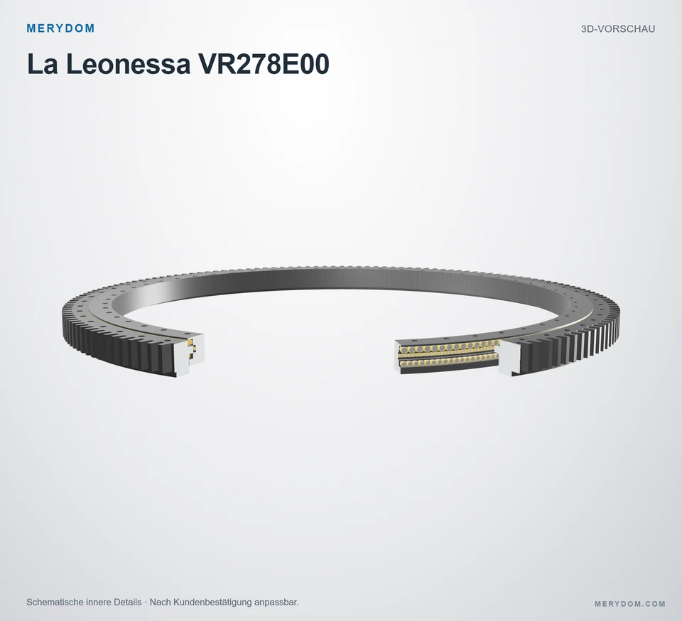 Vorschau des 3D-Modells des MERYDOM-Ersatzdrehkranzes für La Leonessa VR278E00.
