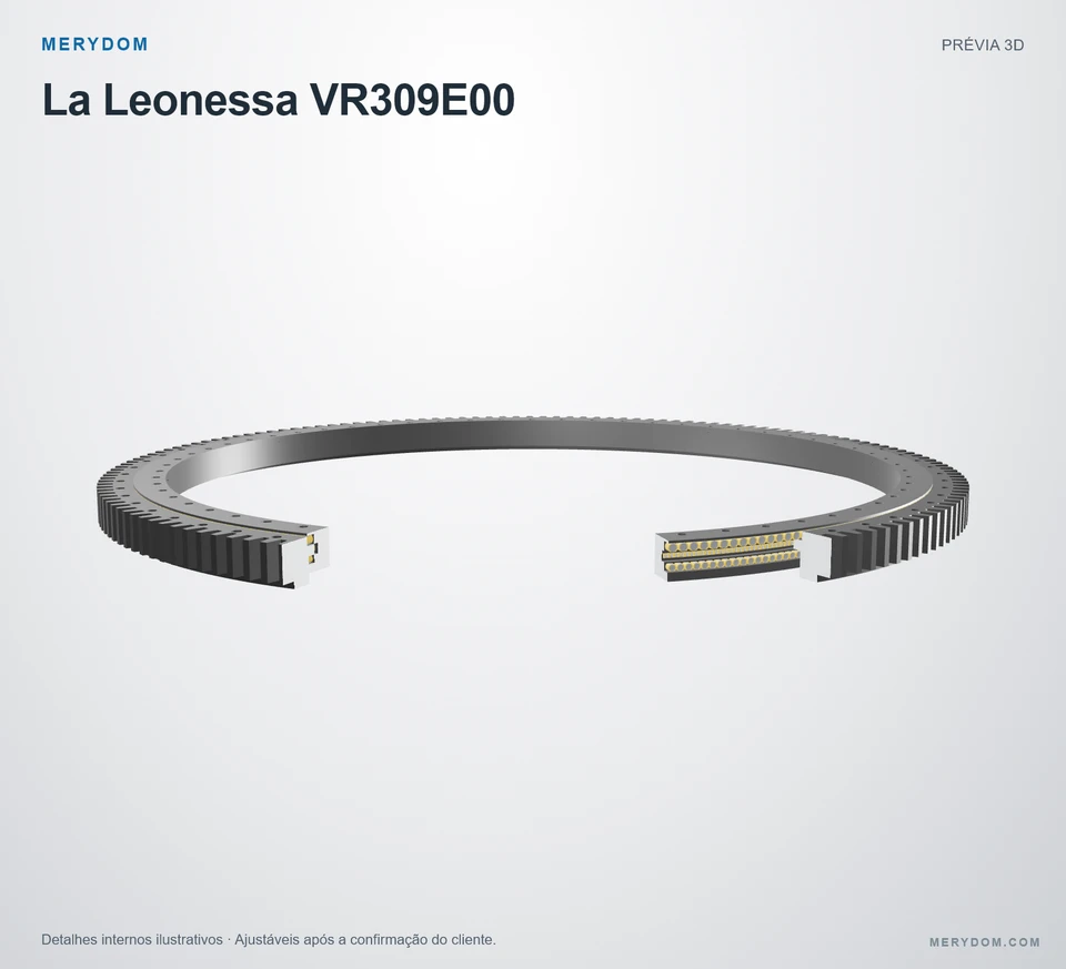 Prévia do modelo 3D do rolamento de giro de substituição MERYDOM para La Leonessa VR309E00.