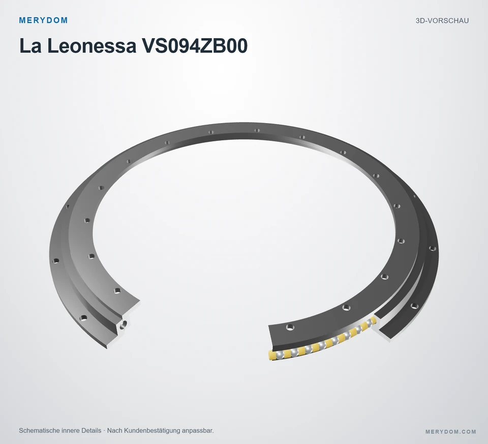 Vorschau des 3D-Modells des MERYDOM-Ersatzdrehkranzes für La Leonessa VS094ZB00.