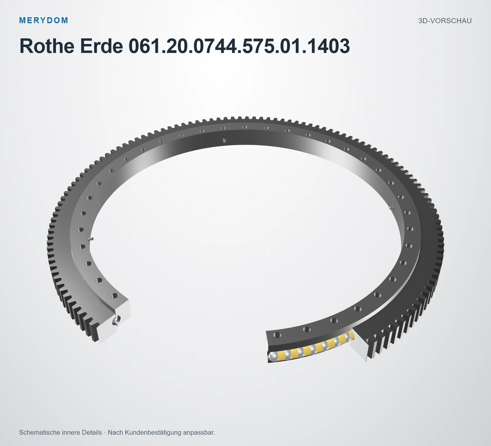 Vorschau des 3D-Modells des MERYDOM-Ersatzdrehkranzes für Rothe Erde 061.20.0744.575.01.1403.