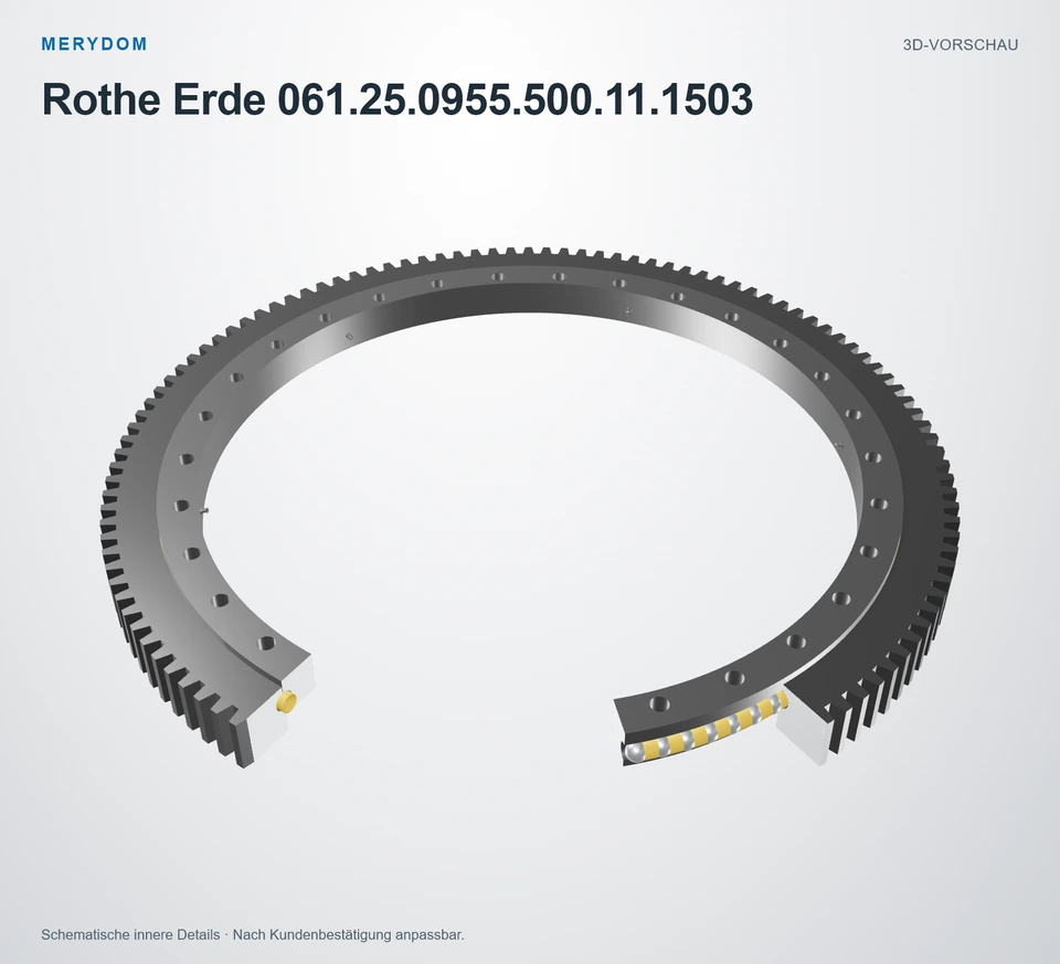 Vorschau des 3D-Modells des MERYDOM-Ersatzdrehkranzes für Rothe Erde 061.25.0955.500.11.1503.