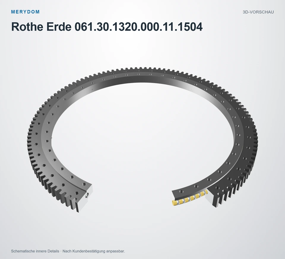 Vorschau des 3D-Modells des MERYDOM-Ersatzdrehkranzes für Rothe Erde 061.30.1320.000.11.1504.