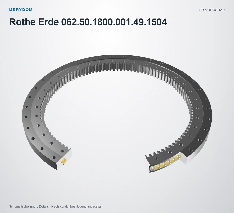 Vorschau des 3D-Modells des MERYDOM-Ersatzdrehkranzes für Rothe Erde 062.50.1800.001.49.1504.