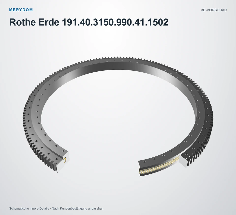 Vorschau des 3D-Modells des MERYDOM-Ersatzdrehkranzes für Rothe Erde 191.40.3150.990.41.1502.