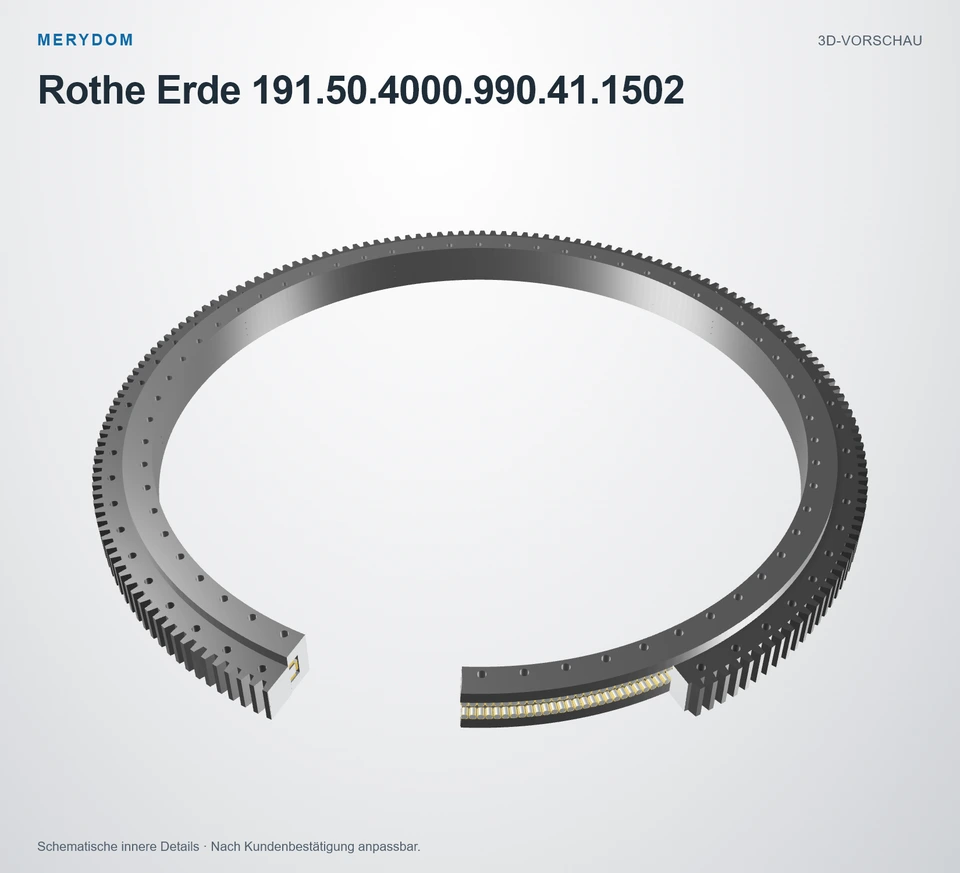 Vorschau des 3D-Modells des MERYDOM-Ersatzdrehkranzes für Rothe Erde 191.50.4000.990.41.1502.