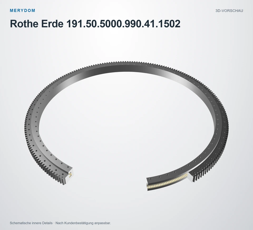 Vorschau des 3D-Modells des MERYDOM-Ersatzdrehkranzes für Rothe Erde 191.50.5000.990.41.1502.