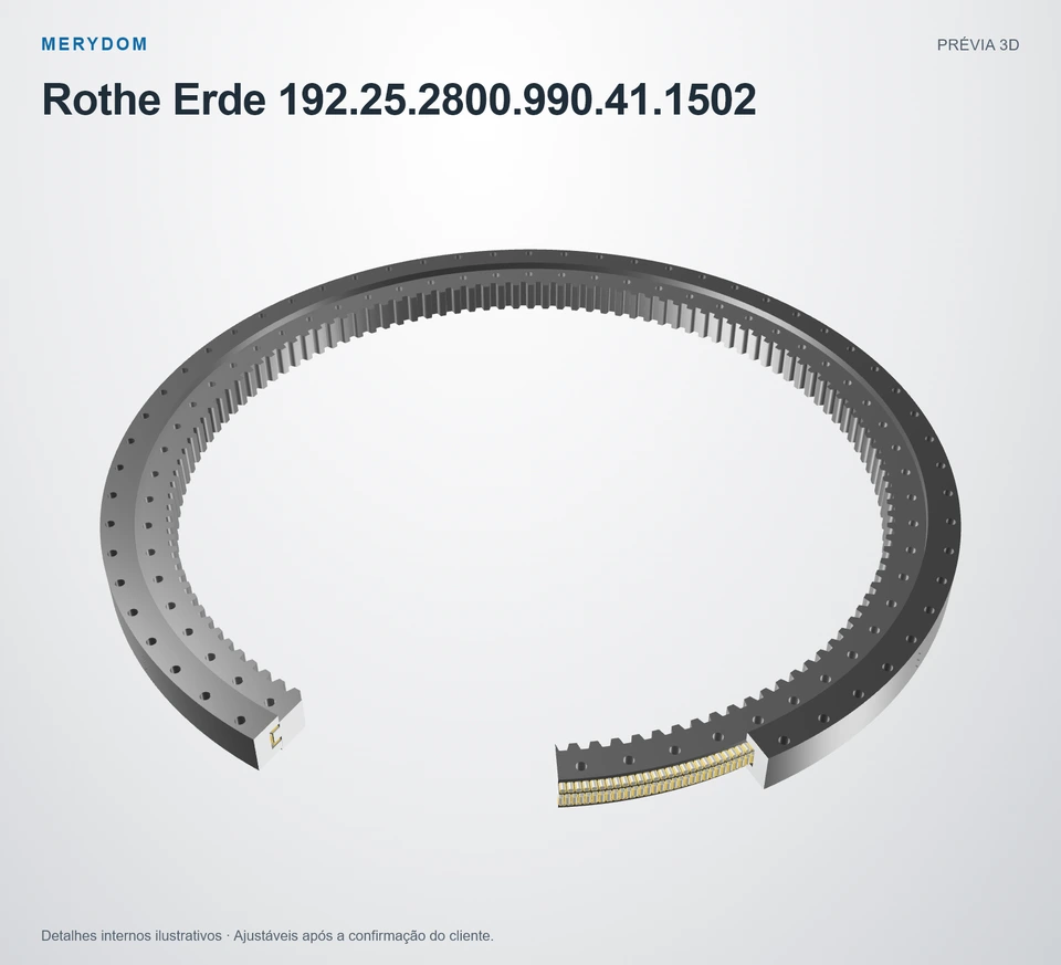 Prévia do modelo 3D do rolamento de giro de substituição MERYDOM para Rothe Erde 192.25.2800.990.41.1502.