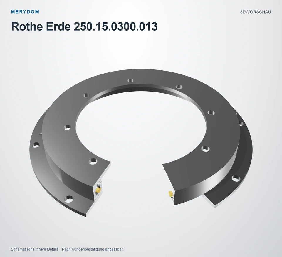 Vorschau des 3D-Modells des MERYDOM-Ersatzdrehkranzes für Rothe Erde 250.15.0300.013.
