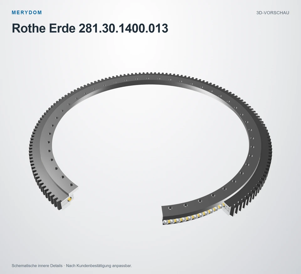 Vorschau des 3D-Modells des MERYDOM-Ersatzdrehkranzes für Rothe Erde 281.30.1400.013.
