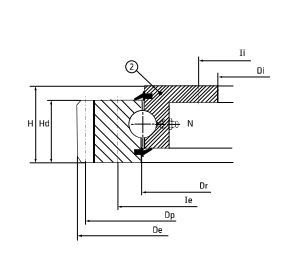 Desenho de contorno de origem do catálogo OEM para La Leonessa VE074Z100