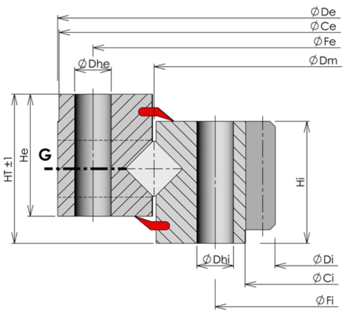 ROLLIX 07-0380-01 slewing bearing replacement dimensional drawing