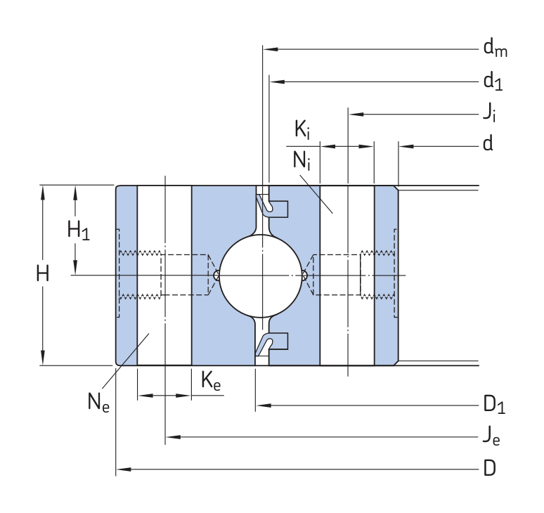 Disegno di ingombro dal catalogo OEM per SKF RKS.900155101001