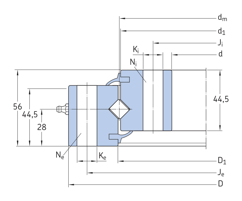 SKF RKS.160.14.0544 OEM katalog kaynak kontur çizimi