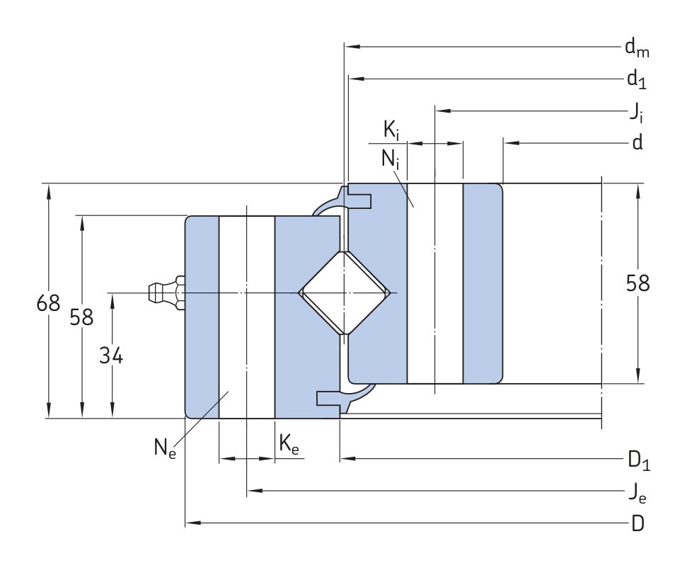 SKF RKS.160.16.1644 OEM katalog kaynak kontur çizimi