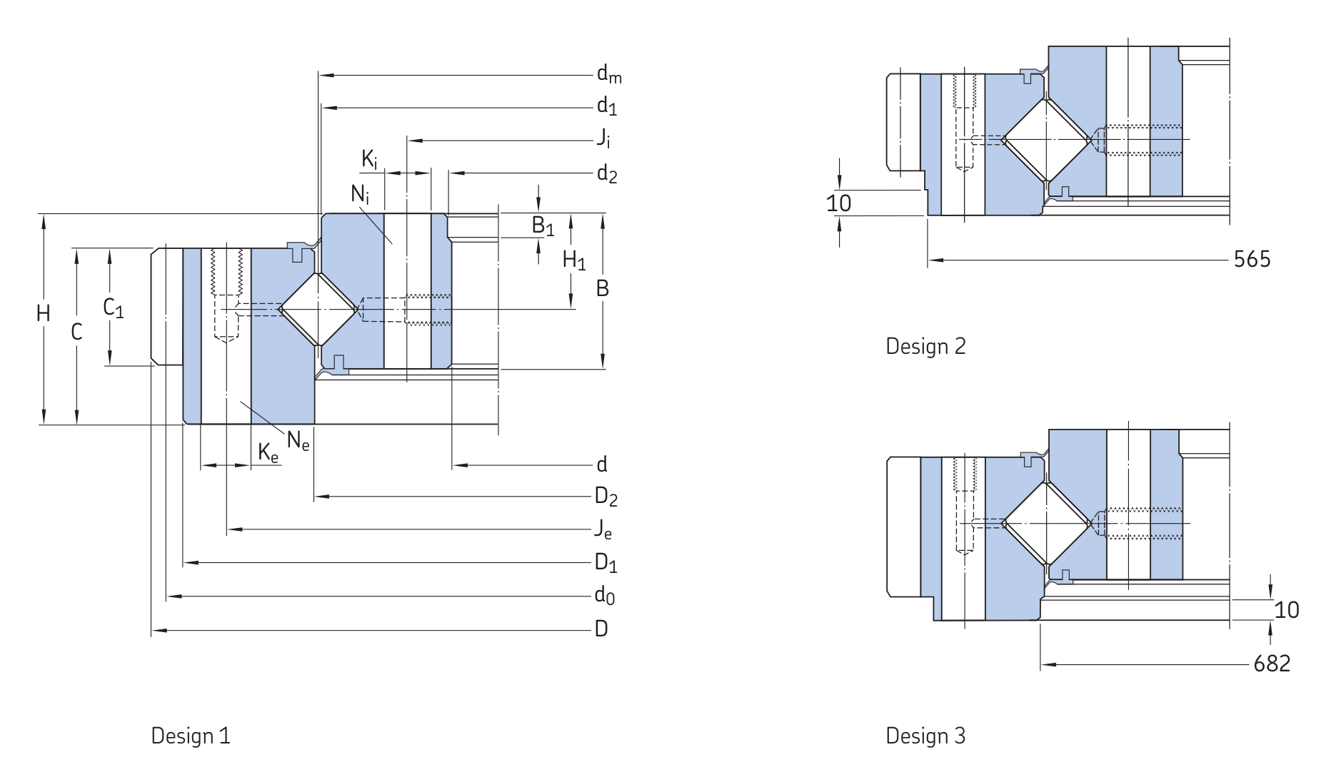 Plano de contorno de origen del catálogo OEM para SKF RKS.921150303001