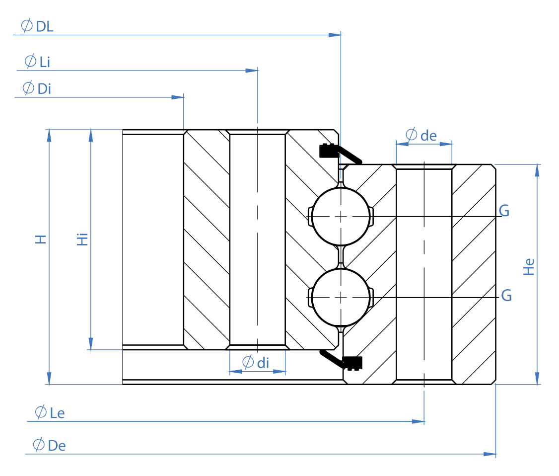 Tibet Makina 0921R-12B-200 slewing bearing replacement dimensional drawing