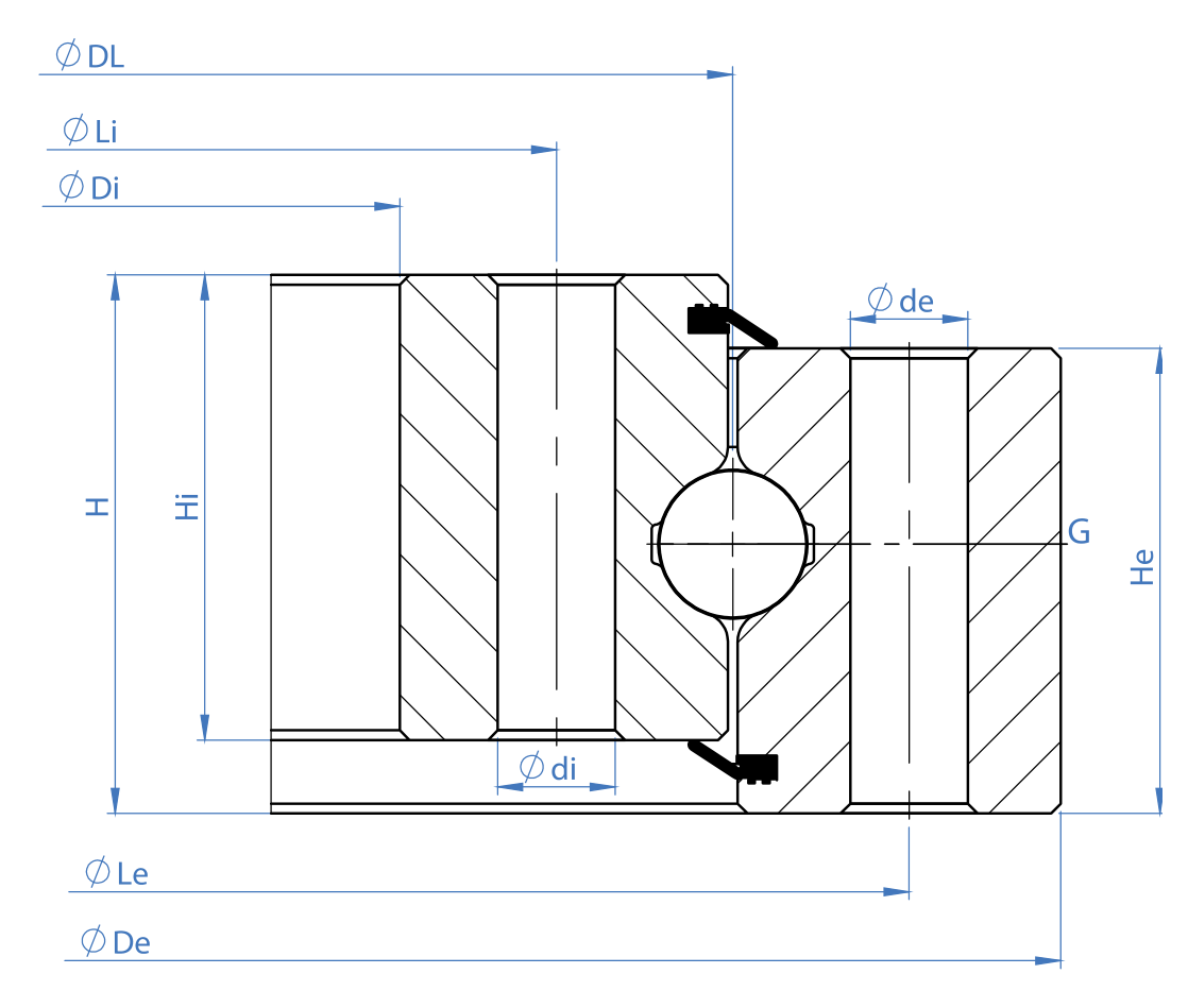 Tibet Makina 1450R-12B-100 slewing bearing replacement dimensional drawing
